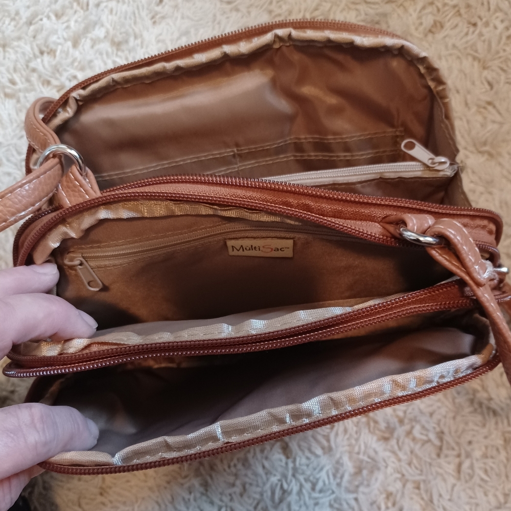 MultiSac Zippy Triple Compartment Crossbody Bag - Picture 3 of 9